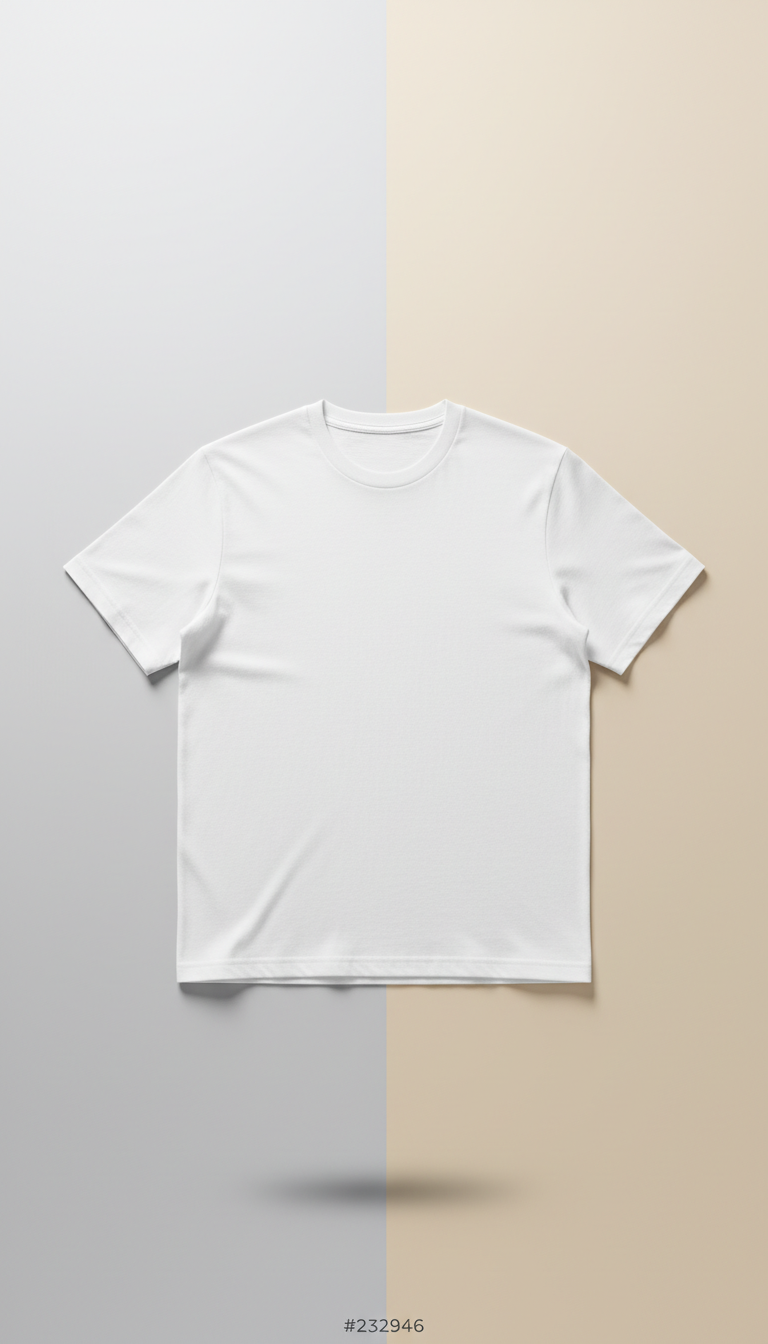 White cotton crewneck t-shirt