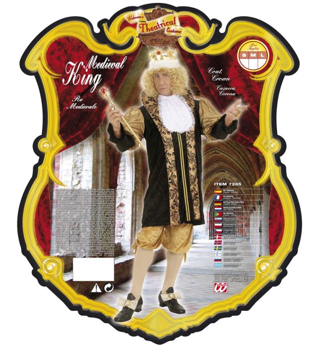 Medieval King  Coat, Crown 