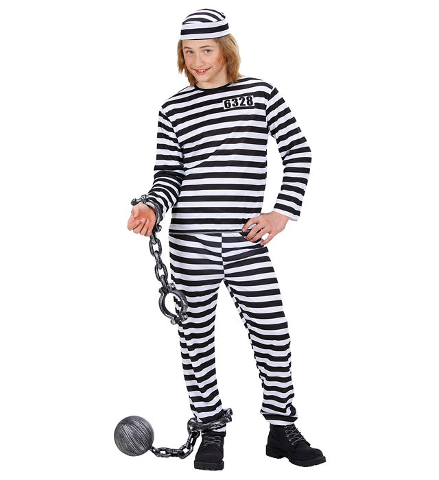 Convict White/Black  Coat, Pants, Hat 