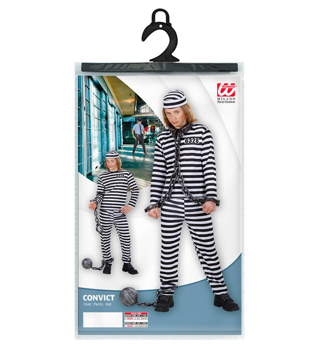 Convict White/Black  Coat, Pants, Hat 