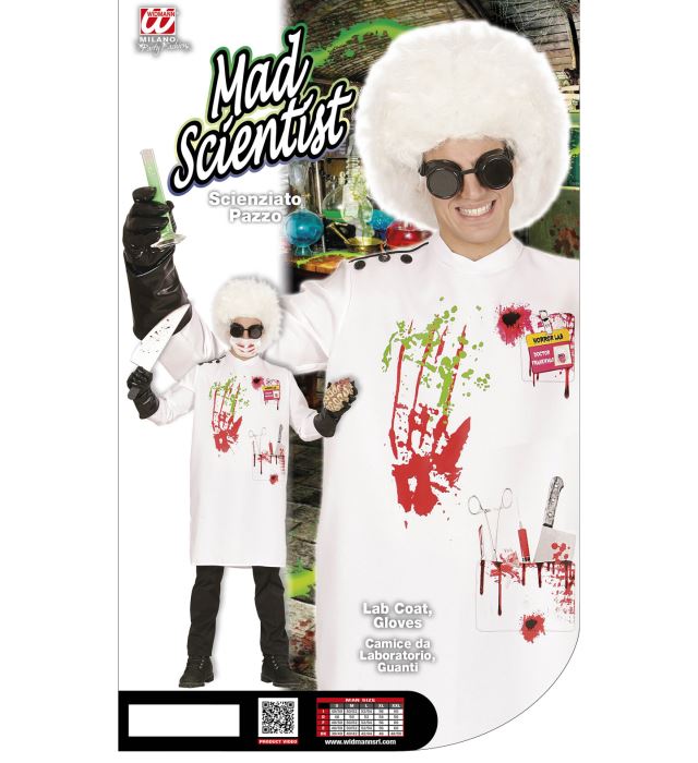 Mad Scientist  Lab Coat, Gloves 