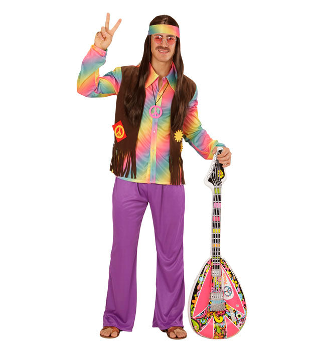 Hippie  Shirt With Vest, Pants, Headband 