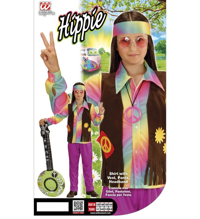 Hippie  Shirt With Vest, Pants, Headband 