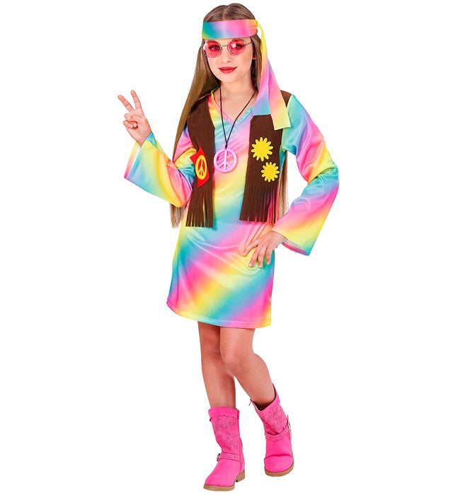 Hippie  Dress With Vest, Headband 