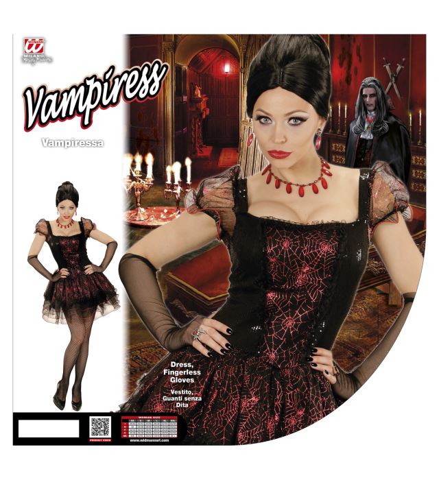 Vampiress  Dress, Fingerless Gloves 