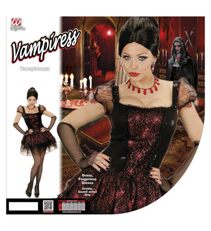 Vampiress  Dress, Fingerless Gloves 
