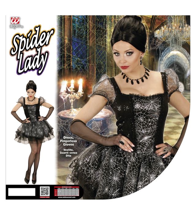 Spider Lady  Dress, Fingerless Gloves 