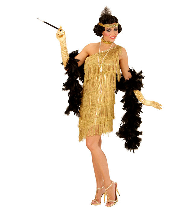 Flapper  Dress, Choker, Headband With Feather 