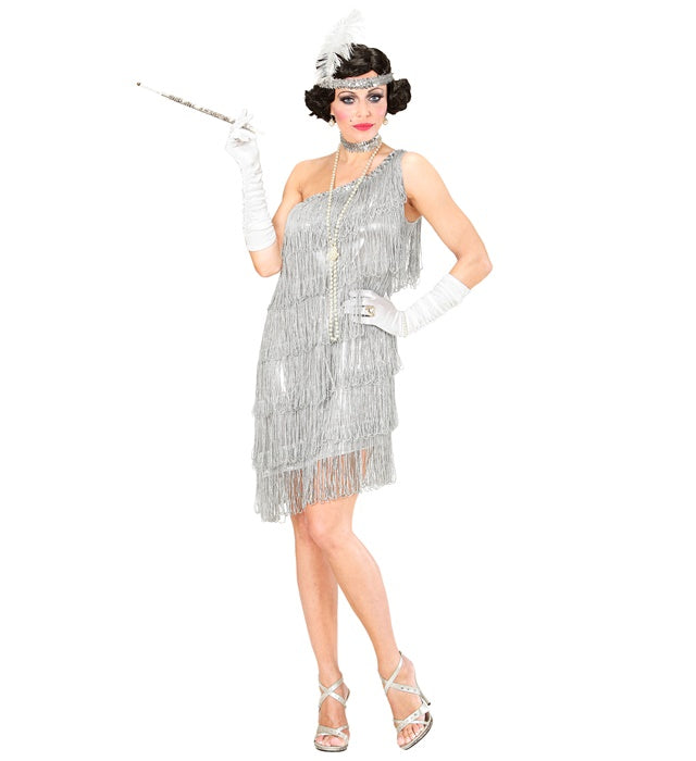 Flapper  Dress, Choker, Headband With Feather 