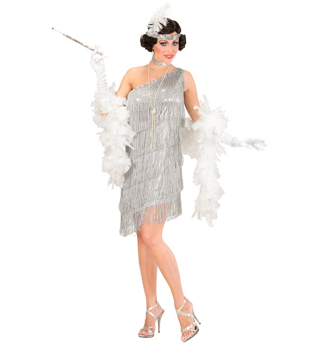 Flapper  Dress, Choker, Headband With Feather 