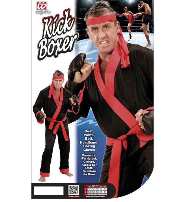 Kick Boxer  Coat, Pants, Belt, Headband, Boxing Gloves 