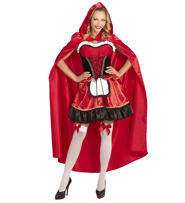 Red Capelet  Dress, Hooded Cape 