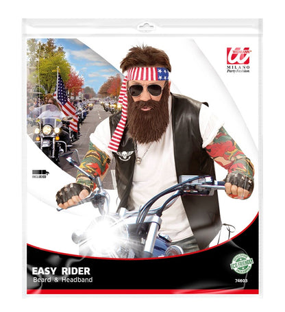 Easy Rider  Headband & Beard 