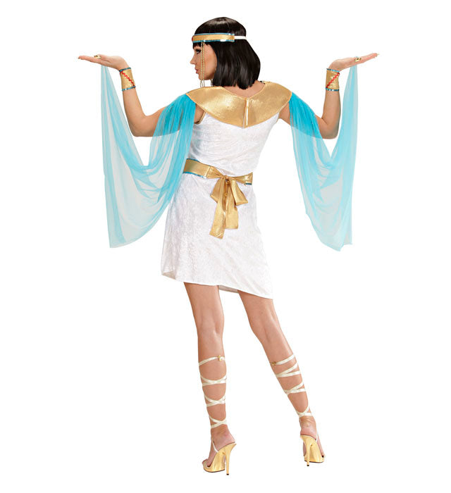 Egyptian Queen  Dress, Collar With Veils, Belt, Bracelets, Beaded Headpiece 