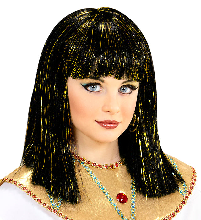 Cleopatra Wig With Tinsel In Polybag