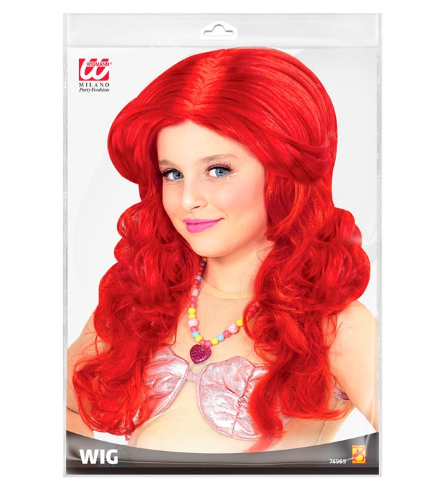 Red Mermaid Wig In Polybag