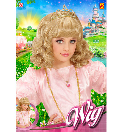 Blonde Princess Wig With Tiara In Box