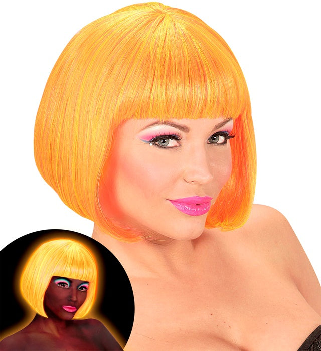 Mixed Neon Orange & Yellow Valentina Wig In Box