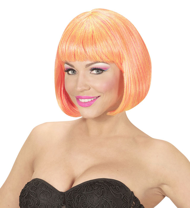 Mixed Neon Pink & Yellow Valentina Wig In Box