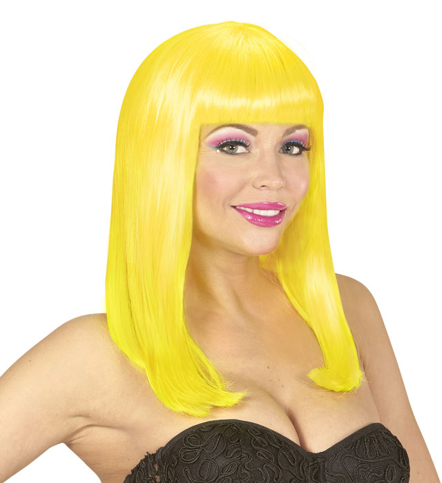 Neon Yellow Patsy Wig In Polybag
