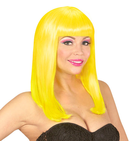 Neon Yellow Patsy Wig In Polybag