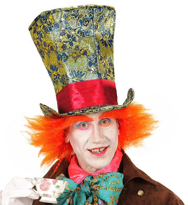 Crazy Hatter Top Hat With Hair 30 Cm