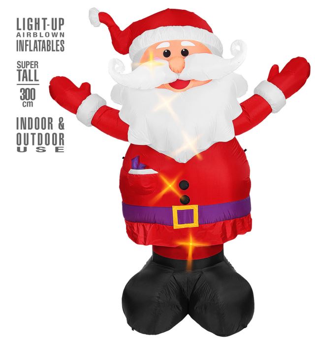 Light-Up Airblown Inflatable Santa Claus 300 Cm