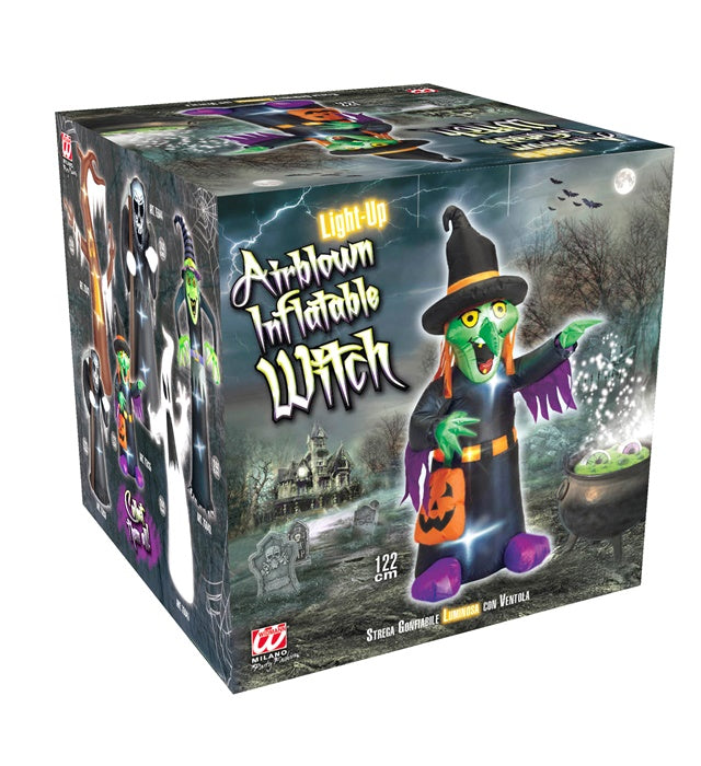 Light-Up Airblown Inflatable Witch 122 Cm