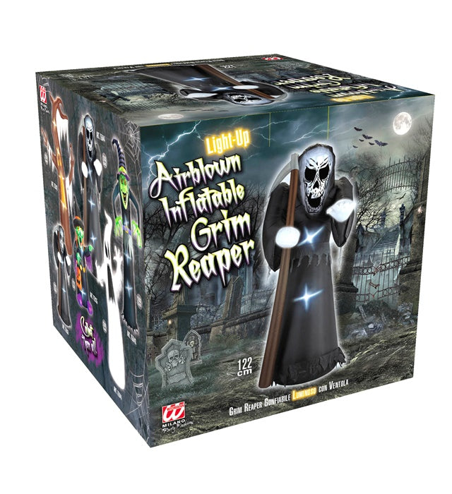 Light-Up Airblown Inflatable Grim Reaper 122 Cm