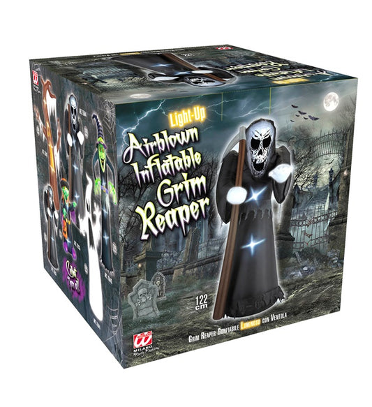 Light-Up Airblown Inflatable Grim Reaper 122 Cm