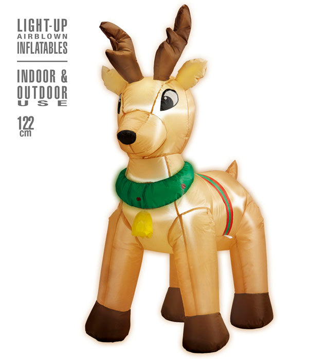 Light-Up Airblown Inflatable Reindeer 122 Cm