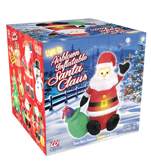 Light-Up Airblown Inflatable Santa Claus 122 Cm