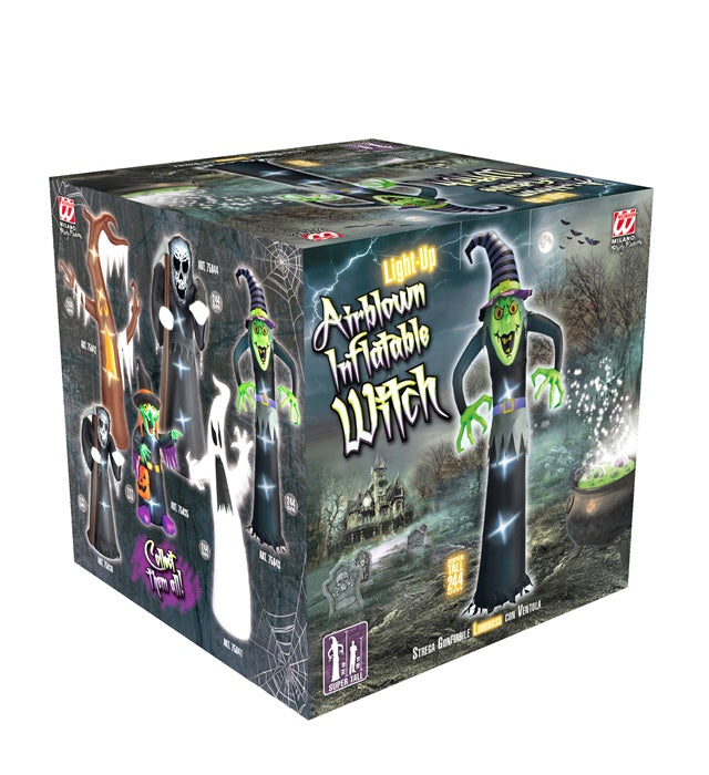 Light-Up Airblown Inflatable Witch 244 Cm