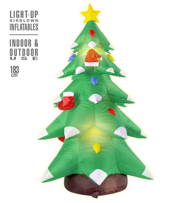 Light-Up Airblown Inflatable Christmas Tree 183 Cm