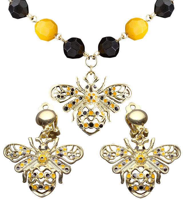 Bee Necklace & Earrings Set