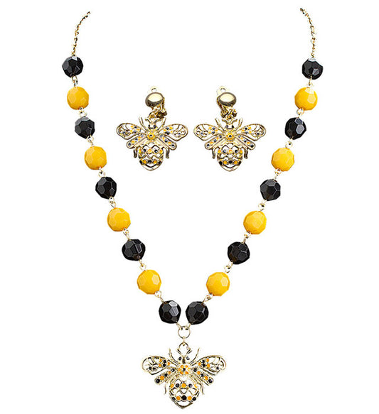 Bee Necklace & Earrings Set