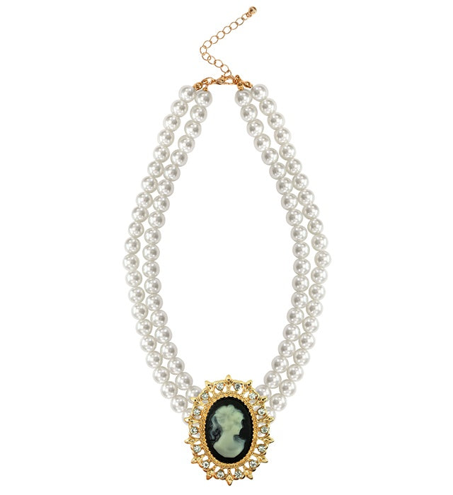 Cameo & Pearls Choker