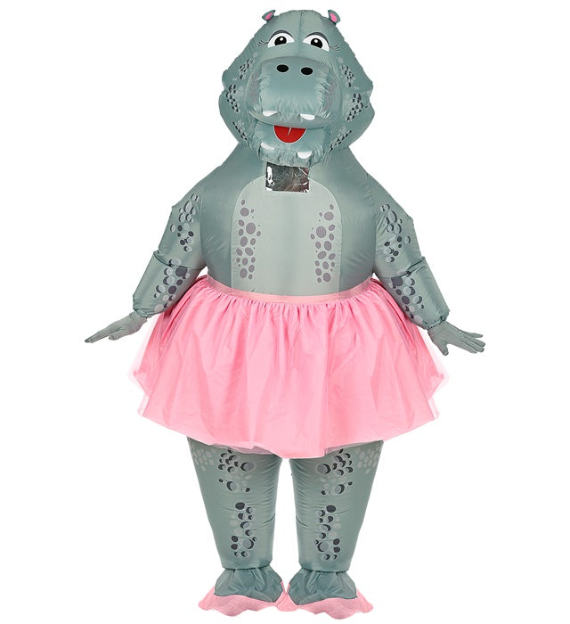 Hippo Ballerina  Airblown Inflatable Oversized Costume With Mask  