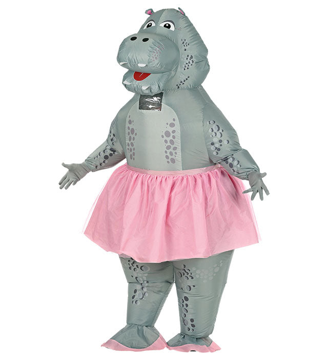 Hippo Ballerina  Airblown Inflatable Oversized Costume With Mask  