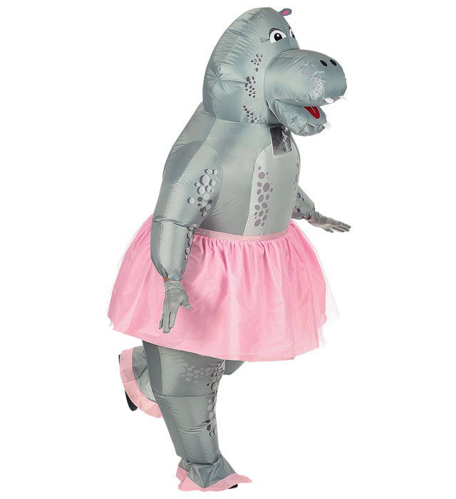 Hippo Ballerina  Airblown Inflatable Oversized Costume With Mask  