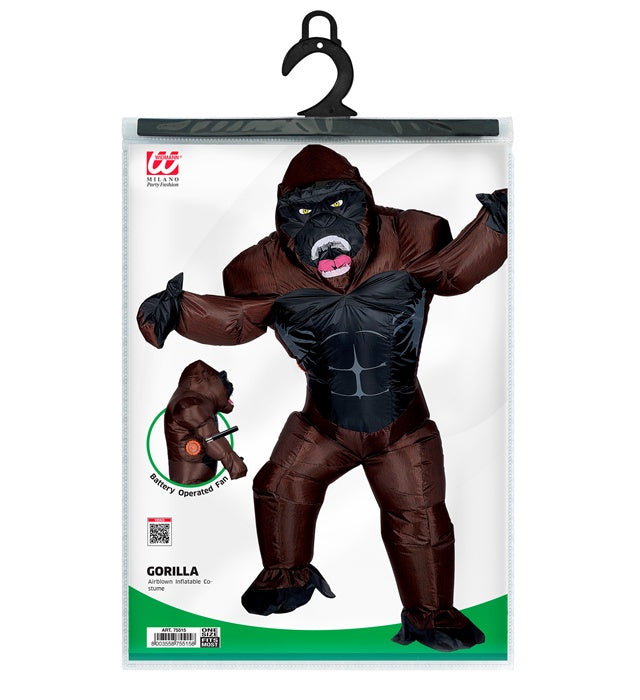 Gorilla  Airblown Inflatable Oversized Costume With Mask  