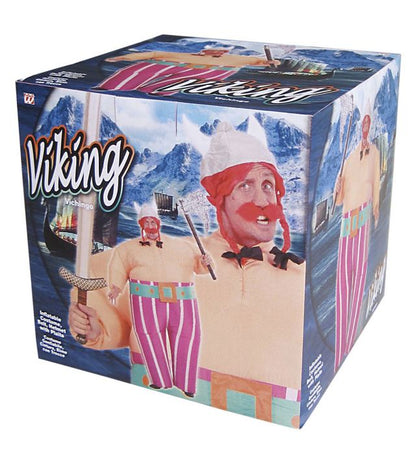 Viking  Airblown Inflatable Costume, Belt, Helmet With Plaits  