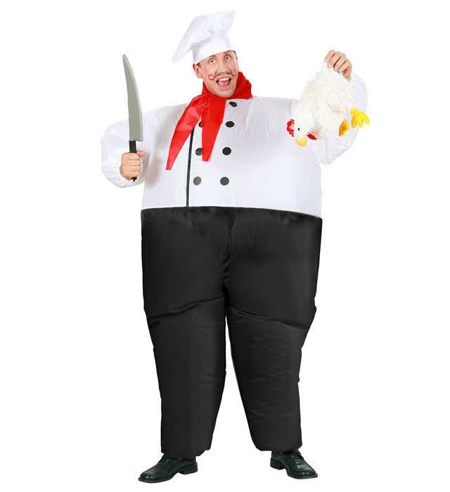 Chef  Airblown Inflatable Costume, Scarf, Hat  