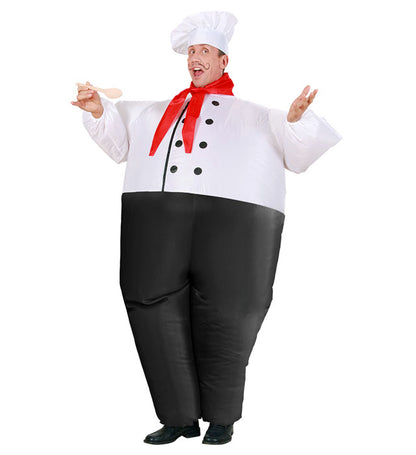 Chef  Airblown Inflatable Costume, Scarf, Hat  