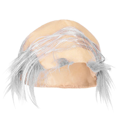 Old Man Comb Over Headpiece With Eyebrows