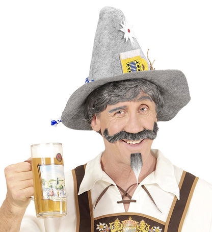 Felt Beer Fest Hat With Edelweiss & Beer Mug