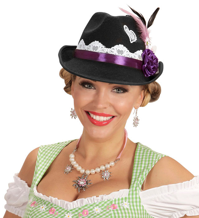 Felt Bavarian Fedora With Decorations