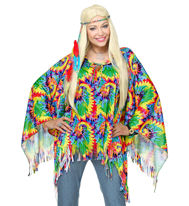 Psychedelic Hippie  Poncho, Headband 