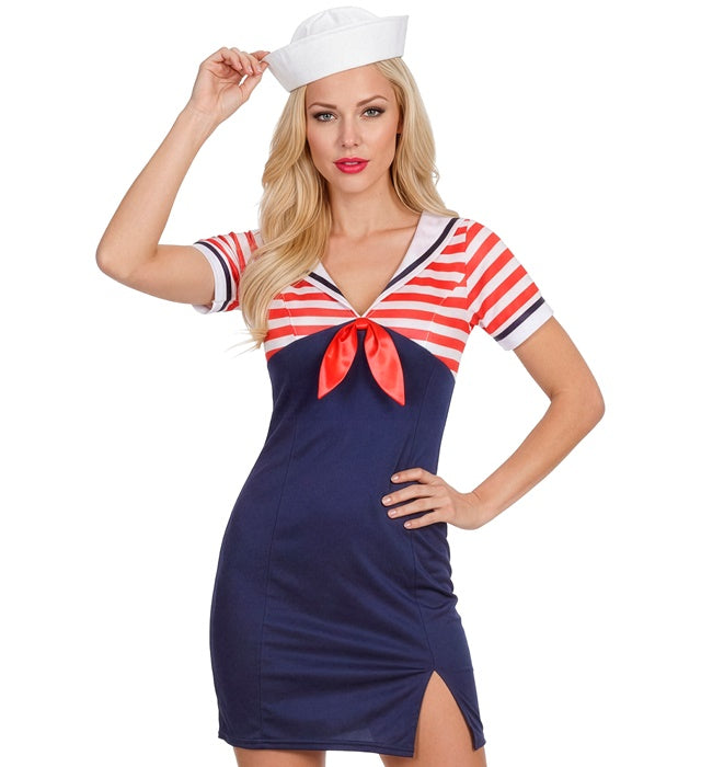 Sailor Girl  Dress, Mini Hat 