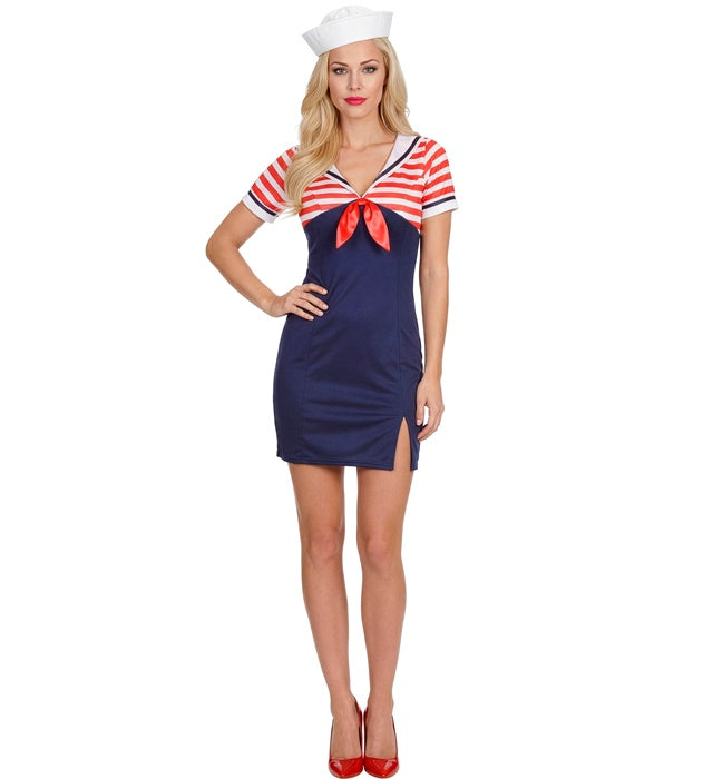 Sailor Girl  Dress, Mini Hat 